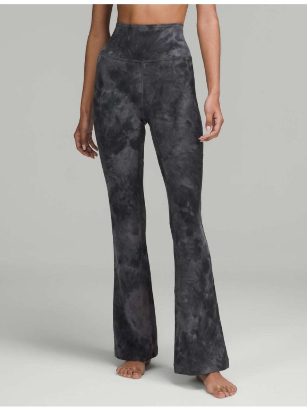 Lululemon NWT Groove SHR Flared Pant Nulu Diamond Dye Pitch Graphite Grey